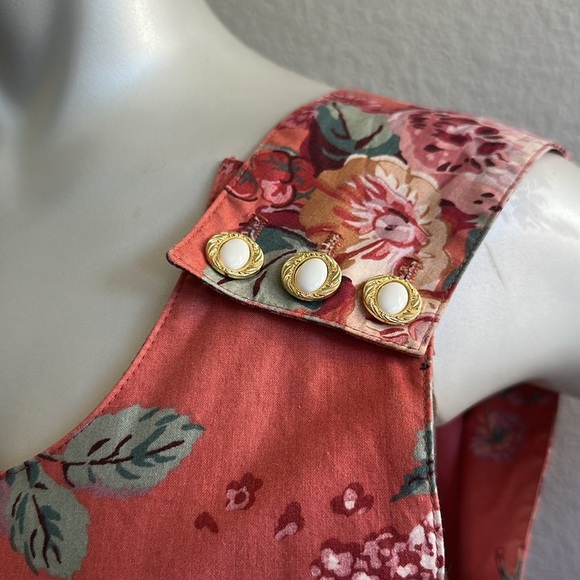 Vintage 1980s Geary Roark for Kamisato fit and flare floral dress - Picture 5 of 9